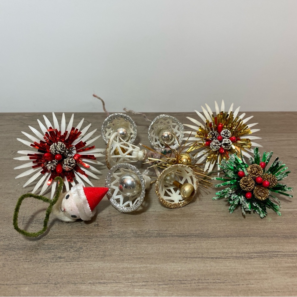 Vintage Made in Japan Christmas Gift Ties Decorations LOT